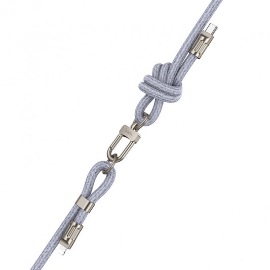 Дата кабель-шнурок Hoco GH7 Elegant Type-C to Lightning (1.8m) Denim Blue - изображение 2