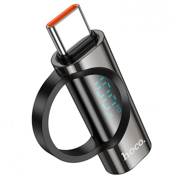 Переходник Hoco UA32 Type-C male to Type-C female display adapter, Black