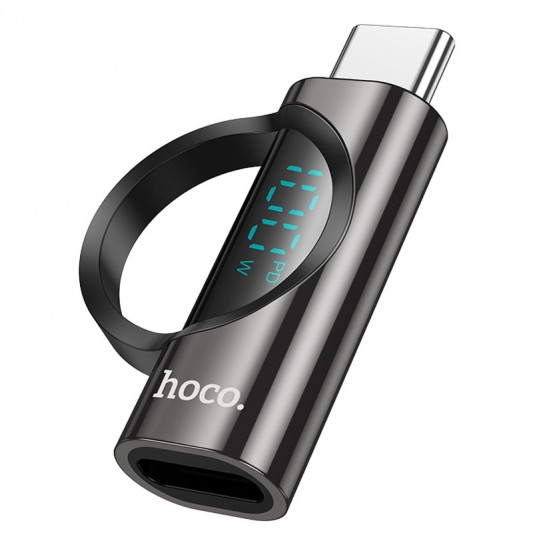 Перехідник Hoco UA32 Type-C male to Type-C female display adapter Black - зображення 1 