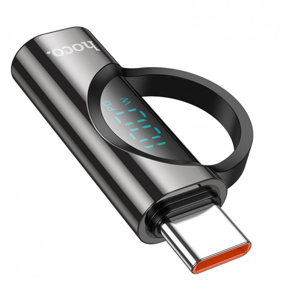 Переходник Hoco UA32 Type-C male to Type-C female display adapter, Black