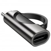 Перехідник Hoco UA32 Type-C male to Type-C female display adapter, Black