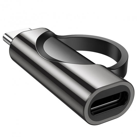 Перехідник Hoco UA32 Type-C male to Type-C female display adapter Black - зображення 3 