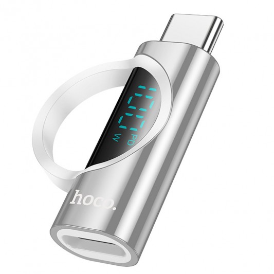 Переходник Hoco UA32 Type-C male to Type-C female display adapter Silver - изображение 1