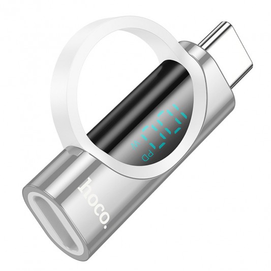 Переходник Hoco UA32 Type-C male to Type-C female display adapter Silver - изображение 2