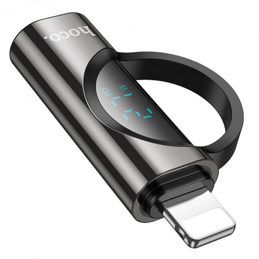 Перехідник Hoco UA32B Lightning male to Type-C female display adapter Black - зображення 2 