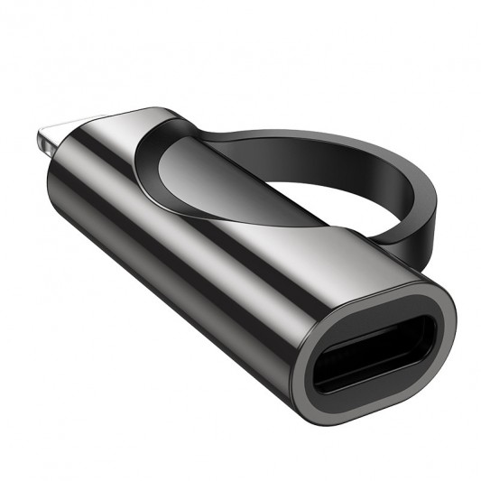 Перехідник Hoco UA32B Lightning male to Type-C female display adapter Black - зображення 3 