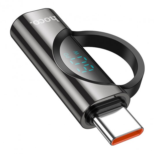 Перехідник Hoco UA32A Type-C male to Lightning female display adapter Black - зображення 2 