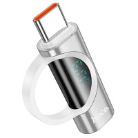 Переходник Hoco UA32A Type-C male to Lightning female display adapter Silver