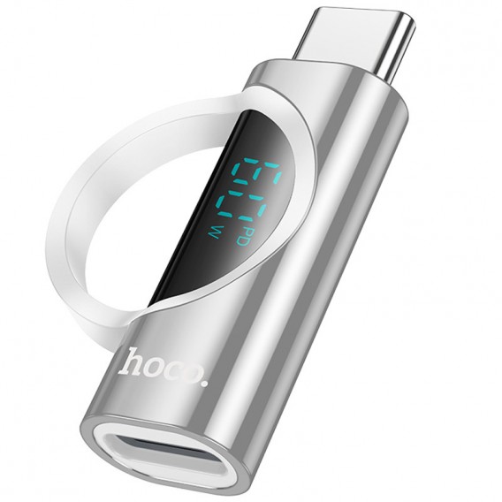 Перехідник Hoco UA32A Type-C male to Lightning female display adapter, Silver