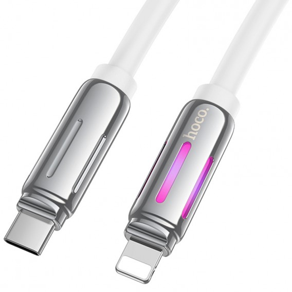 Кабель юсб Hoco U136 Prize Type-C to Lightning 27W (1.2m), White