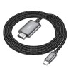 Перехідник Hoco UA27 Type-C HDTV (2m), Metal gray