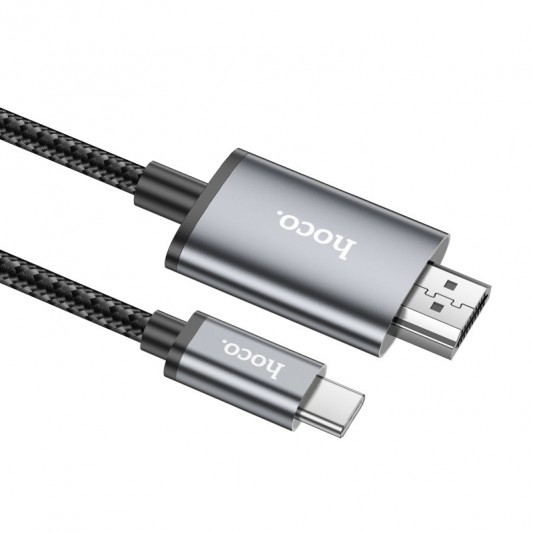Переходник Hoco UA27 HD Type-C to HDTV (2m) Metal gray - изображение 2