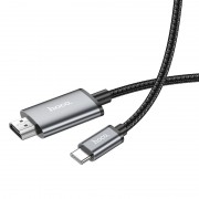 Переходник Hoco UA27 HD Type-C to HDTV (2m), Metal gray