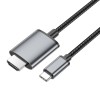 Перехідник Hoco UA27 Type-C HDTV (2m), Metal gray