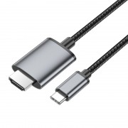 Переходник Hoco UA27 HD Type-C to HDTV (2m), Metal gray