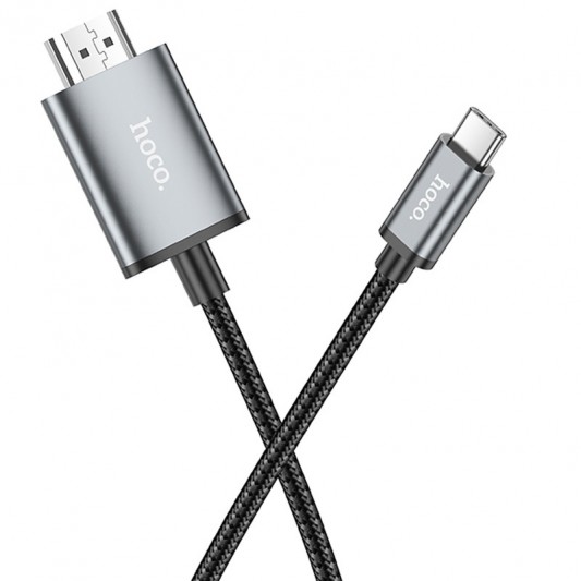 Переходник Hoco UA27 HD Type-C to HDTV (2m) Metal gray - изображение 5