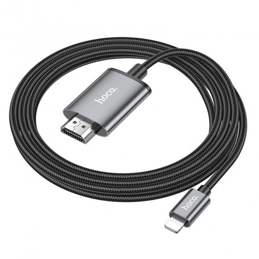 Переходник Hoco UA27 HD Lightning to HDTV (2m), Metal gray - изображение 2