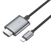 Перехідник Hoco UA27 Lightning to HDTV (2m), Metal gray