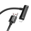 Кабель юсб Hoco U135 Incredible 2in1 USB to Lightning/Type-C (1m), Black