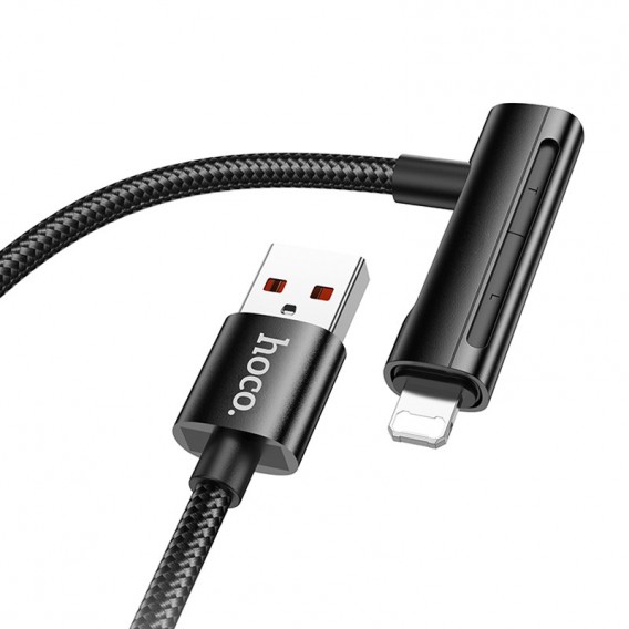 Кабель юсб Hoco U135 Incredible 2in1 USB to Lightning/Type-C (1m), Black