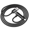 Кабель юсб Hoco U135 Incredible 2in1 USB to Lightning/Type-C (1m), Black