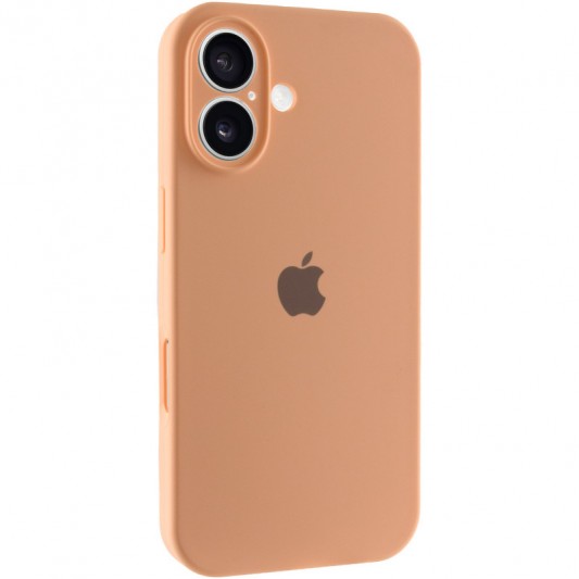Чохол Silicone Case Full Camera Protective (AA) для Apple iPhone 16 (6.1") Помаранчевий / Cantaloupe