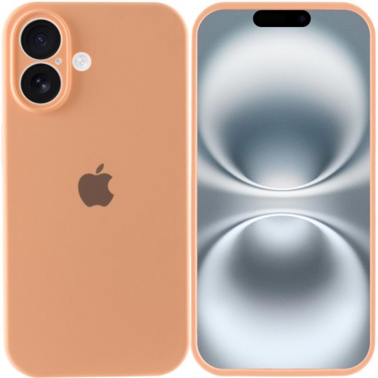 Чохол Silicone Case Full Camera Protective (AA) для Apple iPhone 16 (6.1") Помаранчевий / Cantaloupe - зображення 1 