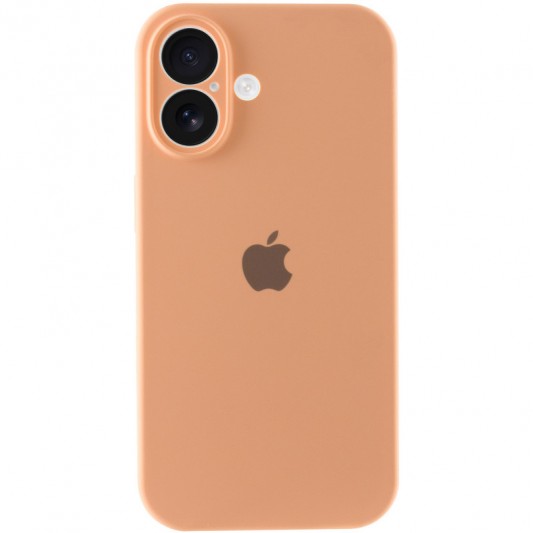 Чохол Silicone Case Full Camera Protective (AA) для Apple iPhone 16 (6.1") Помаранчевий / Cantaloupe - зображення 4 