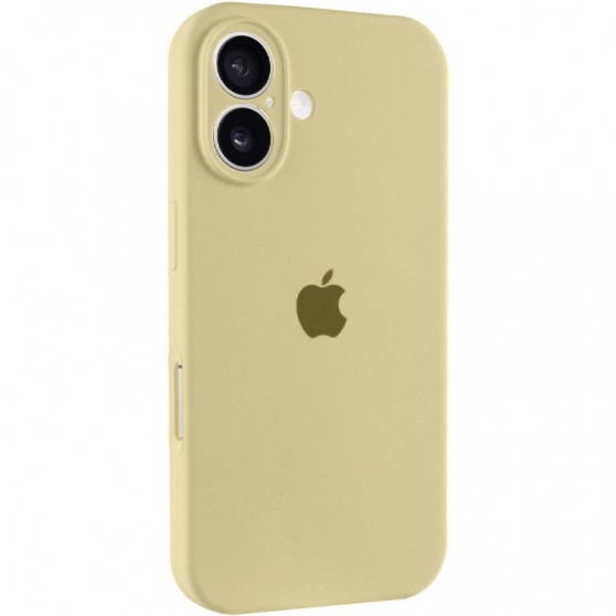 Чехол Silicone Case Full Camera Protective (AA) для Apple iPhone 16 Plus (6.7") Желтый / Mellow Yellow