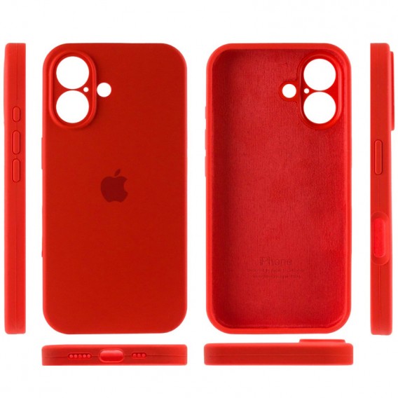 Чохол Silicone Case Full Camera Protective (AA) Apple iPhone 16 Plus (6.7"), Червоний / Red