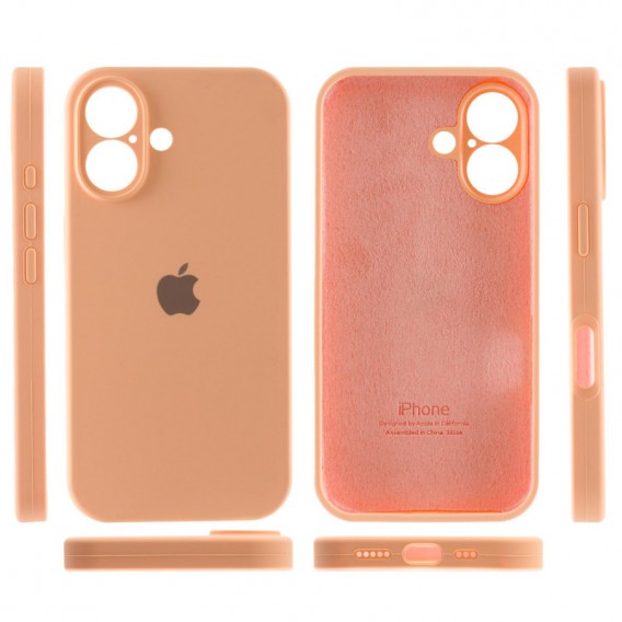 Чехол Silicone Case Full Camera Protective (AA) для Apple iPhone 16 Plus (6.7"), Оранжевый / Cantaloupe