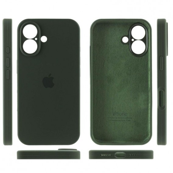 Чехол для iPhone 16 Plus Silicone Case Full Protective (Cyprus Green)
