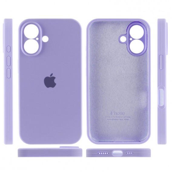 Чехол Silicone Case Full Camera Protective (AA) для Apple iPhone 16 Plus (6.7"), Сиреневый / Dasheen