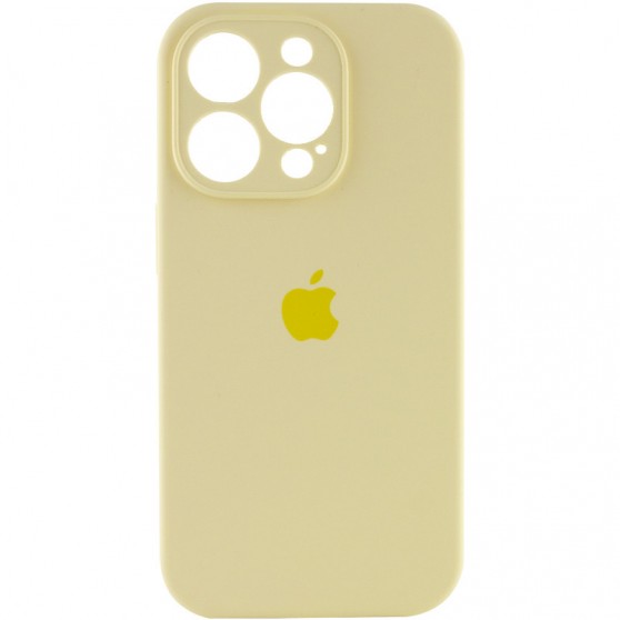 Чохол Silicone Case Full Camera Protective (AA) для Apple iPhone 16 Pro (6.3") Жовтий / Mellow Yellow