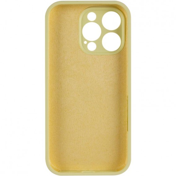 Чохол Silicone Case Full Camera Protective (AA) для Apple iPhone 16 Pro (6.3") Жовтий / Mellow Yellow