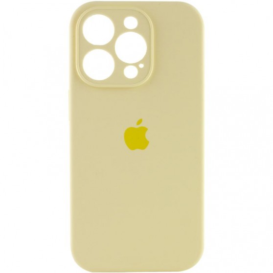 Чохол Silicone Case Full Camera Protective (AA) для Apple iPhone 16 Pro (6.3") Жовтий / Mellow Yellow