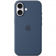 Чехол Silicone case (AAA) full with Magsafe and Animation для Apple iPhone 16 (6.1"), Denim