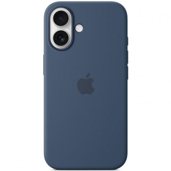 Чохол Silicone case (AAA) full with Magsafe and Animation для Apple iPhone 16 (6.1"), Denim