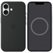 Чехол Silicone case (AAA) full with Magsafe and Animation для Apple iPhone 16 (6.1"), Black