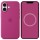Чехол Silicone case (AAA) with Magsafe and Animation для Apple iPhone 16 (6.1") Fuchsia