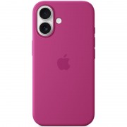 Чехол Silicone case (AAA) full with Magsafe and Animation для Apple iPhone 16 (6.1"), Fuchsia