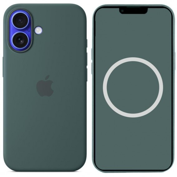 Чехол Silicone case (AAA) full with Magsafe and Animation для Apple iPhone 16 Plus (6.7"), Lake Green