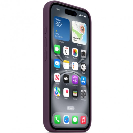 Чехол Silicone case (AAA) full with Magsafe and Animation для Apple iPhone 16 Plus (6.7"), Plum - изображение 3