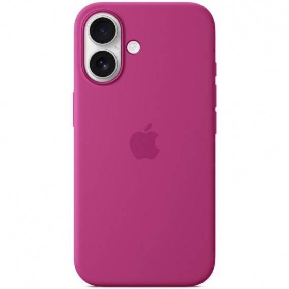 Чохол Silicone case (AAA) full with Magsafe and Animation для Apple iPhone 16 Plus (6.7"), Fuchsia