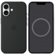 Чехол Silicone case (AAA) full with Magsafe and Animation для Apple iPhone 16 Plus (6.7"), Black