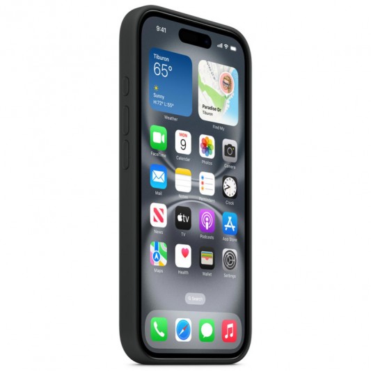 Чехол Silicone case (AAA) full with Magsafe and Animation для Apple iPhone 16 Plus (6.7"), Black - изображение 3