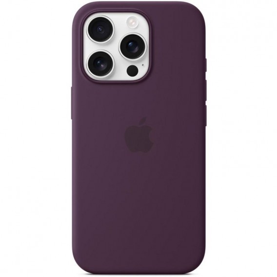 Чохол Silicone case (AAA) full with Magsafe and Animation для Apple iPhone 16 Pro (6.3"), Plum