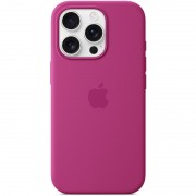 Чехол Silicone case (AAA) full with Magsafe and Animation для Apple iPhone 16 Pro (6.3"), Fuchsia
