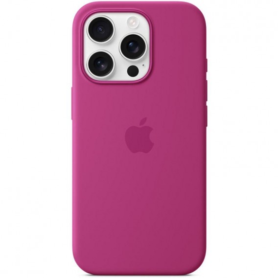 Чехол Silicone case (AAA) full with Magsafe and Animation для Apple iPhone 16 Pro (6.3"), Fuchsia