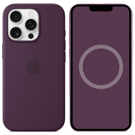 Чехол Silicone case (AAA) with Magsafe and Animation для Apple iPhone 16 Pro Max (6.9") Plum